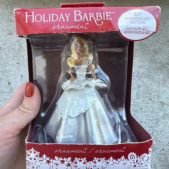 Barbie Other - Barbie Holiday Ornament - Silver and White Edition 25th Anniversary